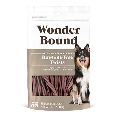 Wonder Bound Bacon & Cheese Dog Twist Sticks – 55 Count