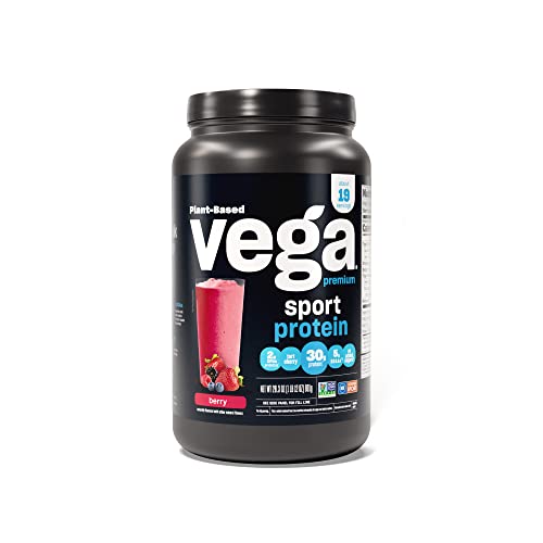 Vega Vegan Berry Protein Powder, Non-GMO, Gluten-Free, 28.3 oz