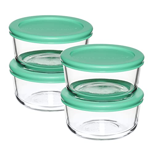 Anchor Hocking Glass Storage Set, 4 Containers with Lids