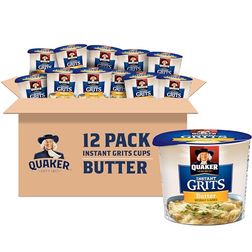 Quaker Instant Grits, Butter Flavor, 1.48 oz, 12-Pack