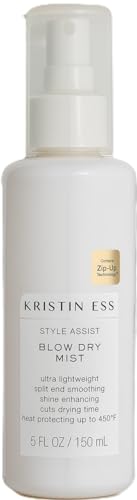 Kristin Ess Heat Protection Spray for Hair, Frizz Control, 450°F