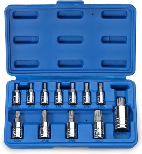 Neiko Torx Plus Bit Socket Set, 12-Piece, 1/4-1/2 Inch Drive