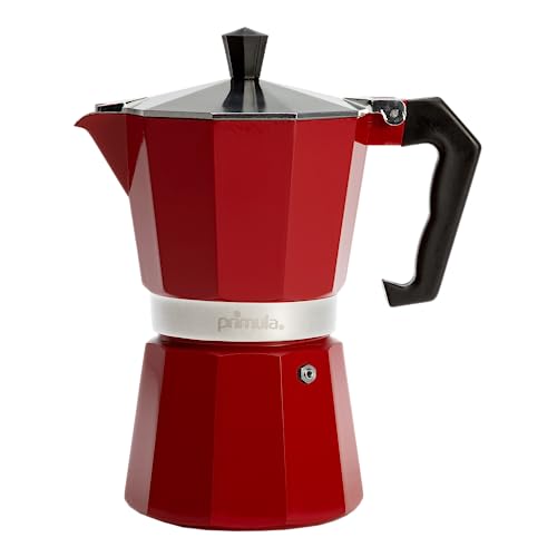Primula Red Stovetop Espresso Maker, 6-Cup Moka Pot