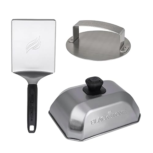 Blackstone 3-Piece Hamburger Kit: Spatula, Basting Cover, Press