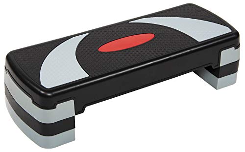 Fitvids 31″ Adjustable Step Platform with 3 Heights, Black/Gray