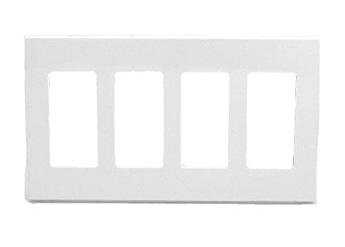 Leviton 4-Gang Screwless Wallplate, White