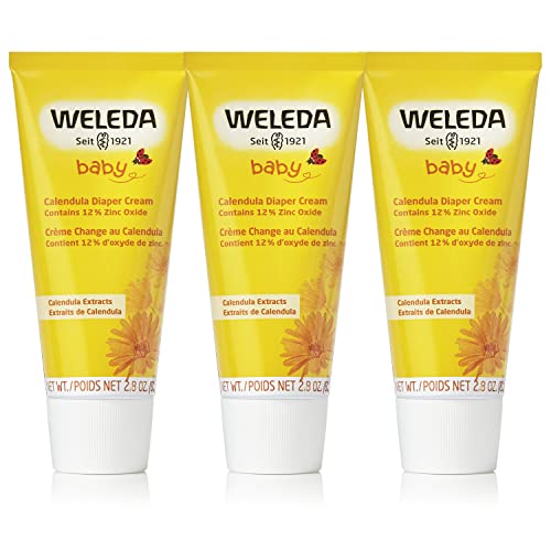 Weleda Baby Calendula Diaper Cream, 2.8 oz, Pack of 3