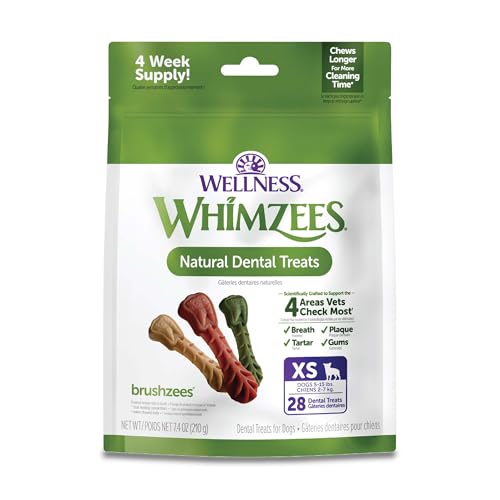 WHIMZEES Extra Small Dog Dental Treats, 28 Count