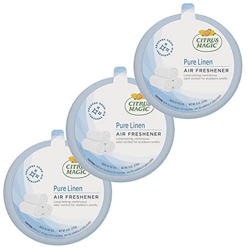 Citrus Magic Pure Linen Air Freshener, 8oz, 3-Pack