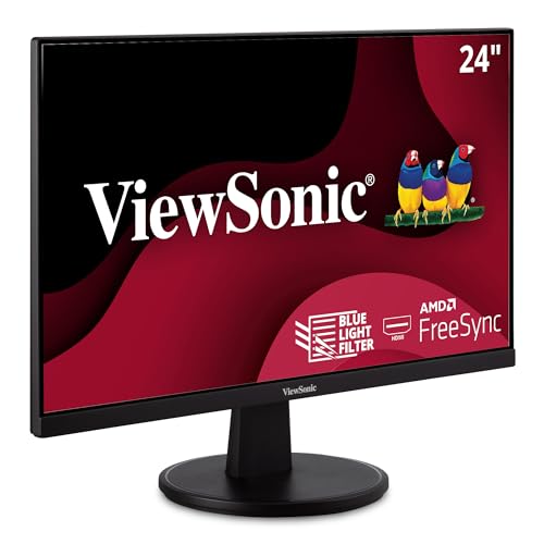 ViewSonic 24″ Full HD Monitor, 100Hz, FreeSync, Ultra-Thin Bezel