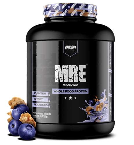 REDCON1 MRE Blueberry Cobbler Meal Replacement Protein, 25 Servings