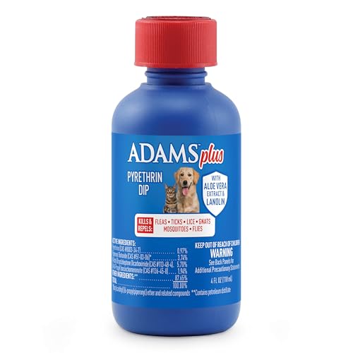 Adams Plus Pyrethrin Dip: Flea, Tick & Pest Control, 4 Oz