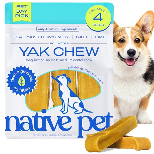 Yak Cheese Himalayan Dog Chews – Natural Dental Sticks, Medium Breeds, 10 Pack