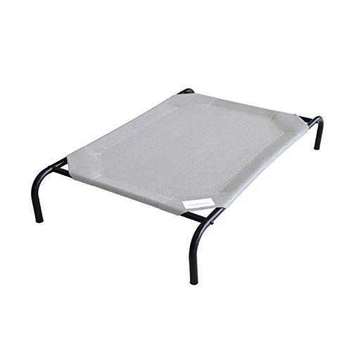 COOLAROO Elevated Cooling Dog Bed, Indoor/Outdoor, Large, Grey