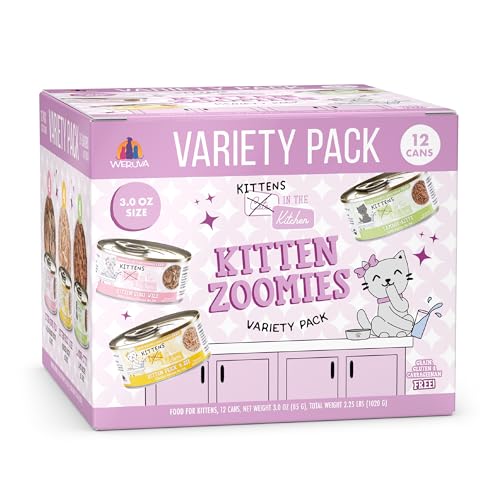 Weruva Kitten Zoomies Variety Pack, 3oz Cans (12 Pack)