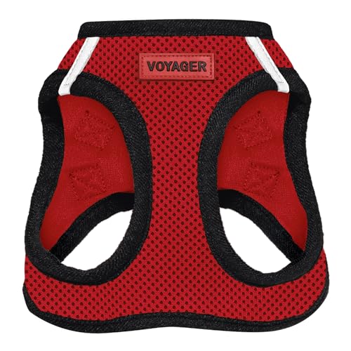 All Weather Mesh No Pull Harness – Red/Black, M