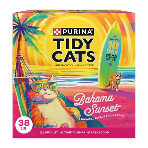 Purina Tidy Cats Bahama Sunset Clumping Cat Litter – 38 lb. Box