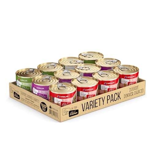Weruva Dogs in The Kitchen Wet Food Variety Pack, 12 Cans