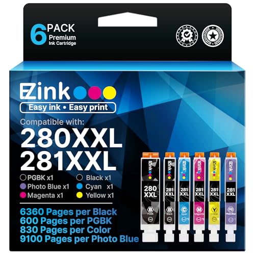 E-Z Ink Cartridge for Canon PIXMA TS8320/TS8120 (6-Pack)
