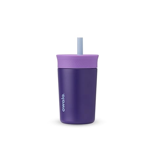 Owala 12 Oz Kids Tumbler with Straw, Purple, Dishwasher Safe