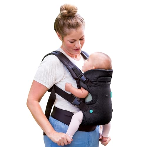 Infantino Flip 4-in-1 Ergonomic Baby Carrier, 8-32 lbs, Black
