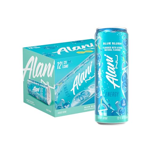 Alani Nu Blue Slush Energy Drink, 12-Pack, 200mg Caffeine
