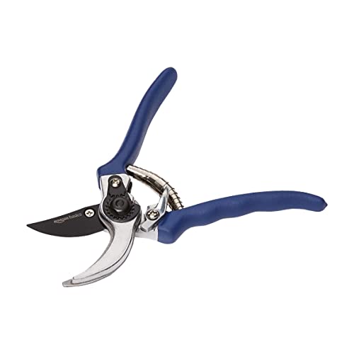 Amazon Basics 8″ Steel Pruning Shears, Blue