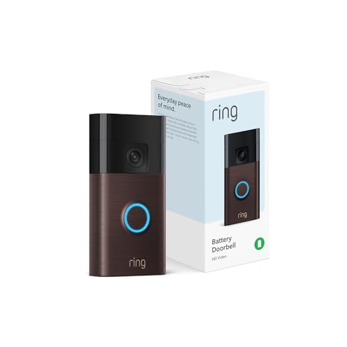 Ring Battery Doorbell, Video & Talk, Motion Alerts, Bronze