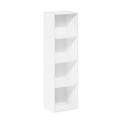 Furinno 4-Tier White Cube Bookcase Storage