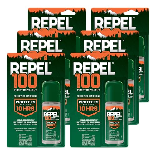 Repel 100 Insect Repellent, DEET, 10-Hour, 1oz, 6-Pack