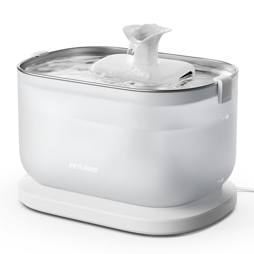 PETLIBRO 2.5L Stainless Cat Water Fountain, Wireless Pump, BPA-Free