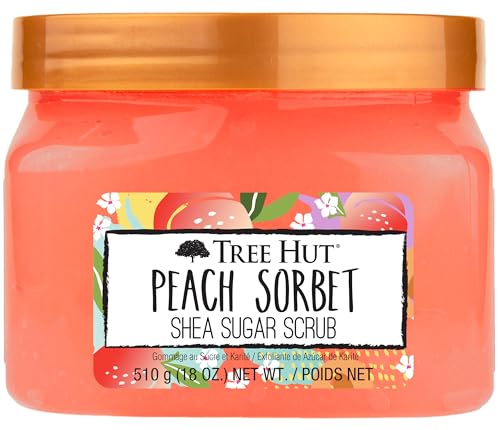 Tree Hut Peach Sorbet Shea Sugar Body Scrub, 18 fl oz