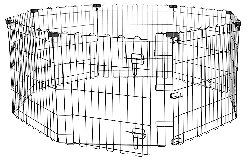 Amazon Basics Foldable Puppy Playpen, Extra Small, Black