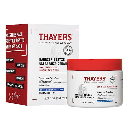 THAYERS Ultra Whip Face Cream, Moisturizer for Dry Skin, 2oz