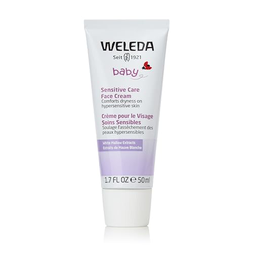 Weleda Baby Sensitive Face Cream, 1.7 oz, with White Mallow