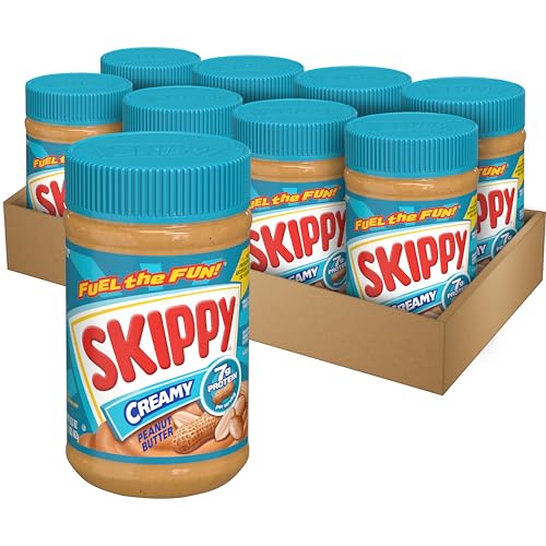 SKIPPY Creamy Peanut Butter, 16.3 oz, 8-Pack