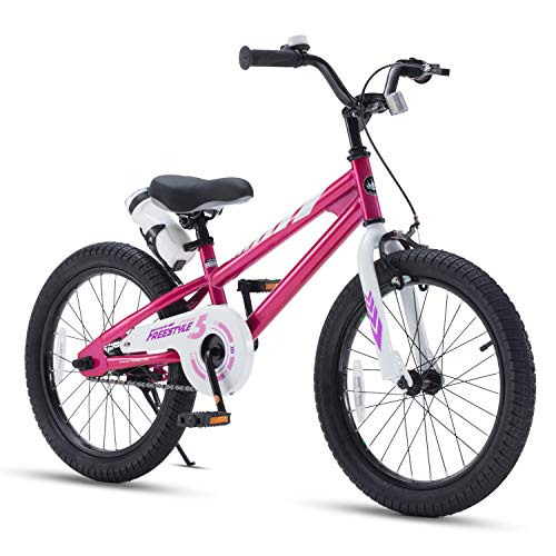 RoyalBaby 18″ Kids Bike with Kickstand, Fuchsia
