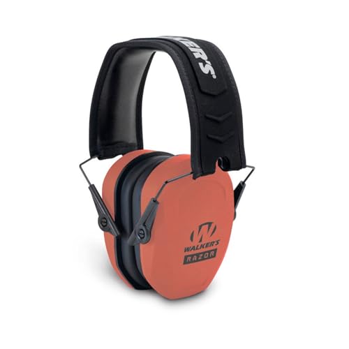 Walker’s Slim Passive Earmuffs, Coral, One-Size