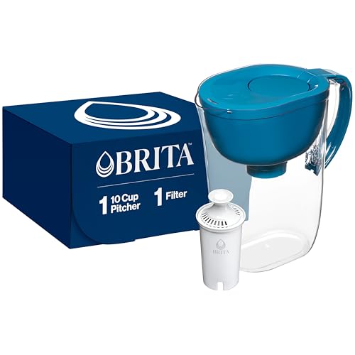 Brita 10-Cup Water Filter Pitcher with SmartLight, Teal