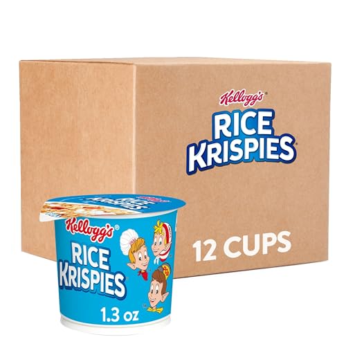 Kellogg’s Rice Krispies Cereal Cups, Original, 15.6oz, 12-Pack