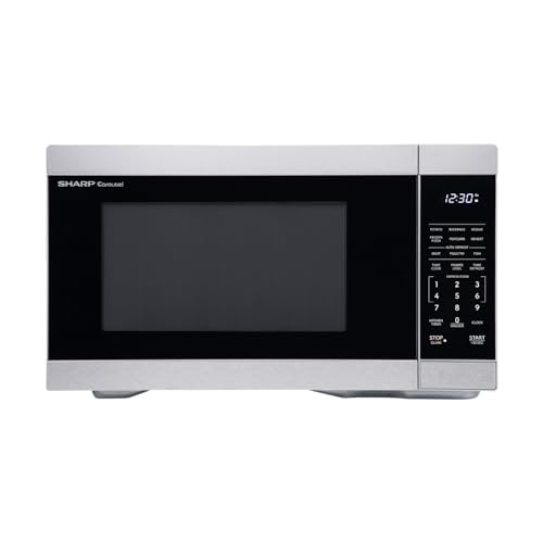 SHARP Stainless Steel 1.1 CuFt Countertop Microwave with Turntable