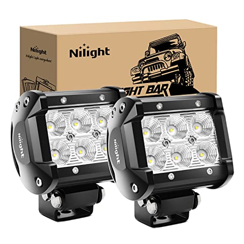 Nilight 18W LED Flood Lights for Trucks & ATV
