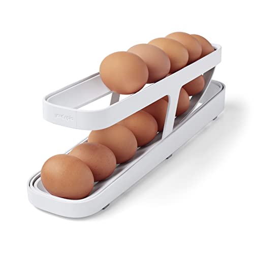 YouCopia RollDown™ Egg Dispenser, Space-Saving Fridge Organizer