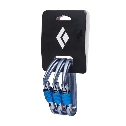 Black Diamond Hotforge Screwgate Carabiner 3-Pack, Grey