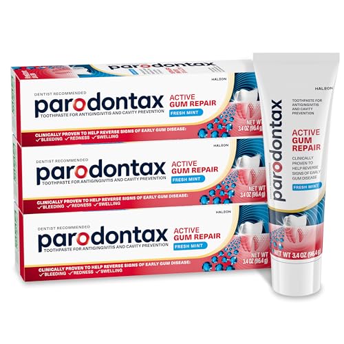 Parodontax Active Gum Repair Fresh Mint Toothpaste, 3.4 Oz, 3 Pack