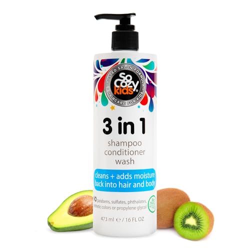 SoCozy Kids 3-in-1 Shampoo, Conditioner & Body Wash, 16oz