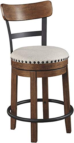 Ashley Valebeck Rustic 24.5” Swivel Bar Stool, Brown