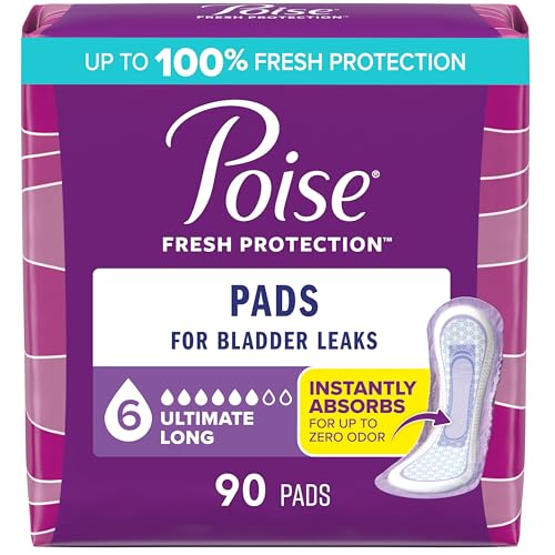 Poise Ultimate Absorbency Incontinence Pads, 90 Count