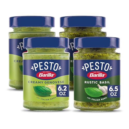 Barilla Genovese & Rustic Basil Pesto Sauce, Pack of 4
