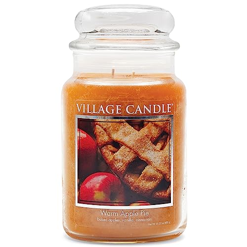 Village Candle Warm Apple Pie Scented Jar, 21.25 oz